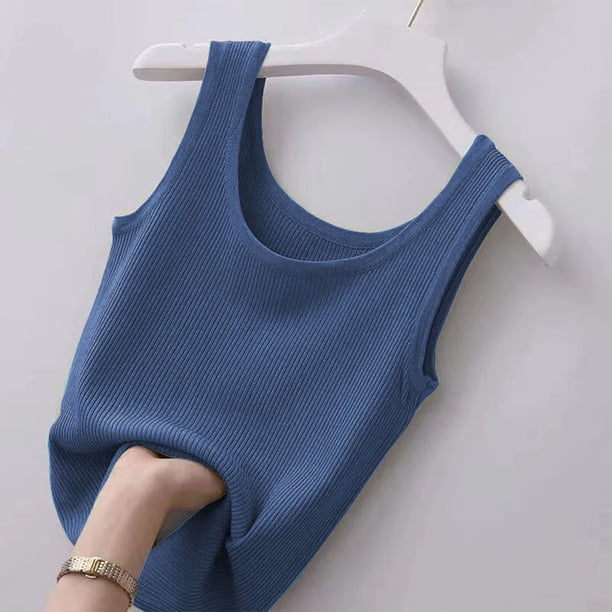mfyjkho Camisetas Sin Mangas Para Mujer, Blusa Informal De Manga Corta Sin Mangas Con Cuello Redondo, Color Liso Y Extragrande Para Mujer Tops Bohemios Para Mujer Xl
