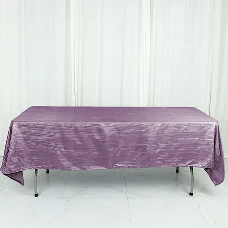 

BalsaCircle Violet Amethyst 60 x 102 Accordion Crinkle Taffeta Rectangular Tablecloth