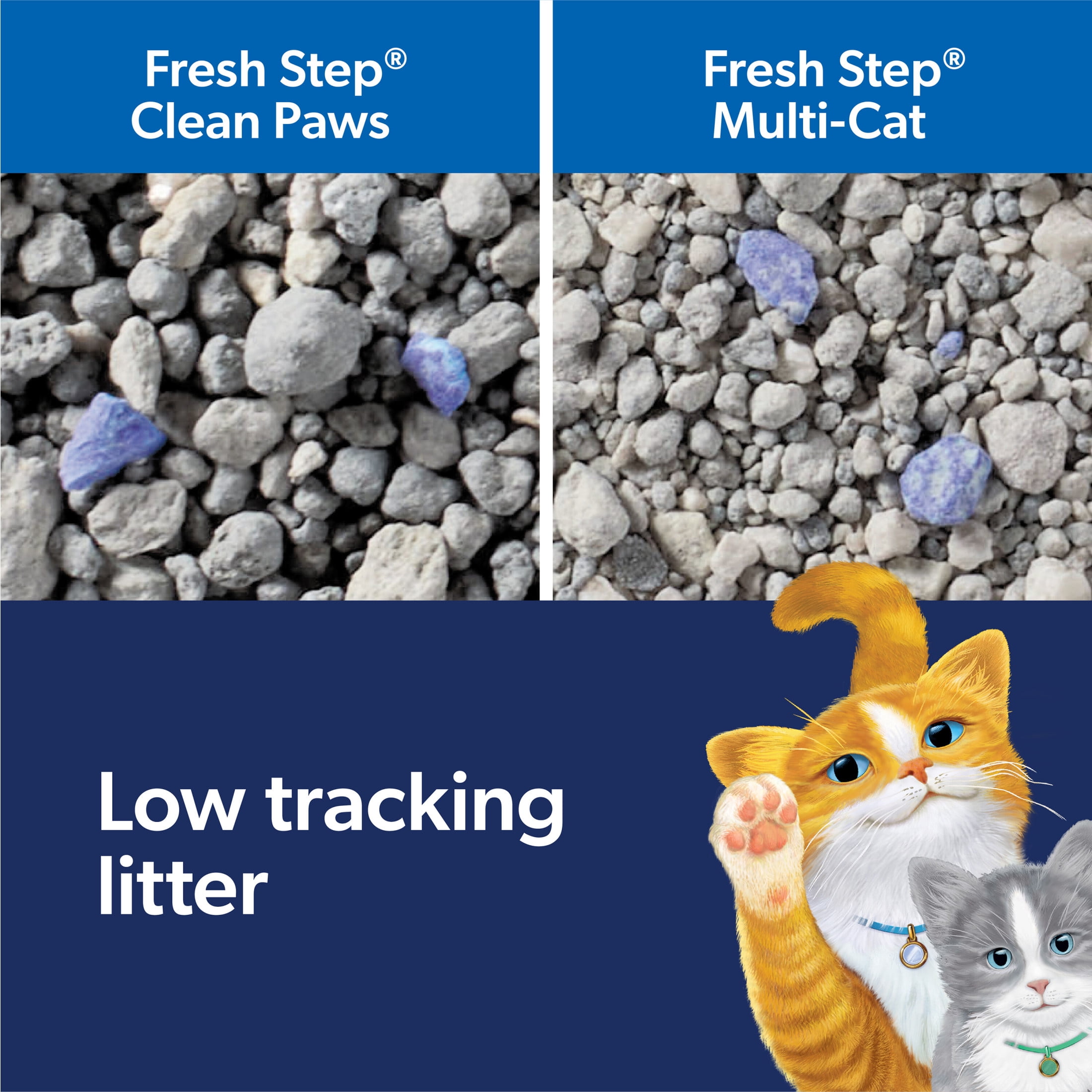 Fresh Step Clean Paws Multi-Cat Scented Clumping Litter with the Power of Febreze, 22.5 lbs