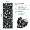 thumbnail image 2 of Dark Green Leafy Dinosaurs Pattern Hot Yoga Mat Towel Non Slip for Hot Yoga - Quick-Drying Yoga Mat Cover with 4 Corner Pockets with Travel Bag - Hot Yoga Towel Non Slip 70"x26", 2 of 6