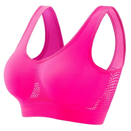 Womens Bras Women Seamless Sports Bra Wirefree Yoga Bra With Removable Pads Sports Plus Size Bras for Women Full Coverage Sport Everyday Bra