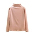 thumbnail image 1 of Plebaso Chandails à Col Roulé à Manches Longues pour Femmes en Coton, Chandail à Enfiler, Hauts Bas Décontractés Amples, Camisoles de Printemps, 1 of 5