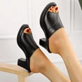 thumbnail image 2 of adviicd Work Pumps for Women Flip-Flop Pumps Summer Women Mouth Fashion Fish Tire Slides Pumps Women, 2 of 5