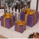 thumbnail image 5 of Set de decoración para cajas de regalo navideñas 3PCS | Cajas de PVC con iluminación LED multicolor y mando a distancia | Decoración navideña interior y exterior | Característica del lazo de cinta, 5 of 9