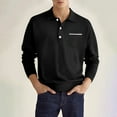 thumbnail image 5 of Gvdentm Polos Shirts for Men Men's Polo Shirts Long Sleeve Slim Fit POLO Shirts Black,3XL, 5 of 9