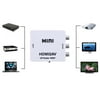 White Hdmi To Av Cvbs Video Audio Signal Converter Adapter For Tv Vhs Vcr Dvd