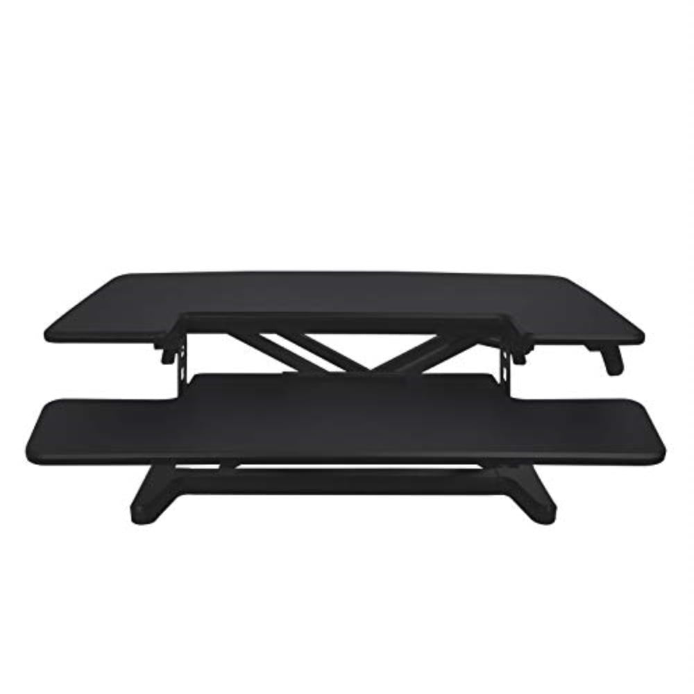 SilverStone Technology DR01B 34.6 in. Monitor Riser Adjustable Standing Desk, Black