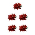 thumbnail image 3 of VONKY Faux Lilium With Realistic Appearance Low Maintenance Artificial Flowers red 5Set, 3 of 6