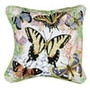 Pack of 2 Decorative Butterfly Flowers Throw Pillows 12" x 12"