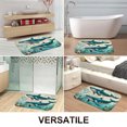 thumbnail image 5 of 1pc Two Whales on a Map Absorbent Non-Slip Bathroom Thickened Flannel Rug Decor,Soft,Quick Drying,Suitable For Indoor/outdoor Use,Bathrooms,Bedrooms,Kitchens,Terrace,Laundry Rooms,16"x24", 5 of 9