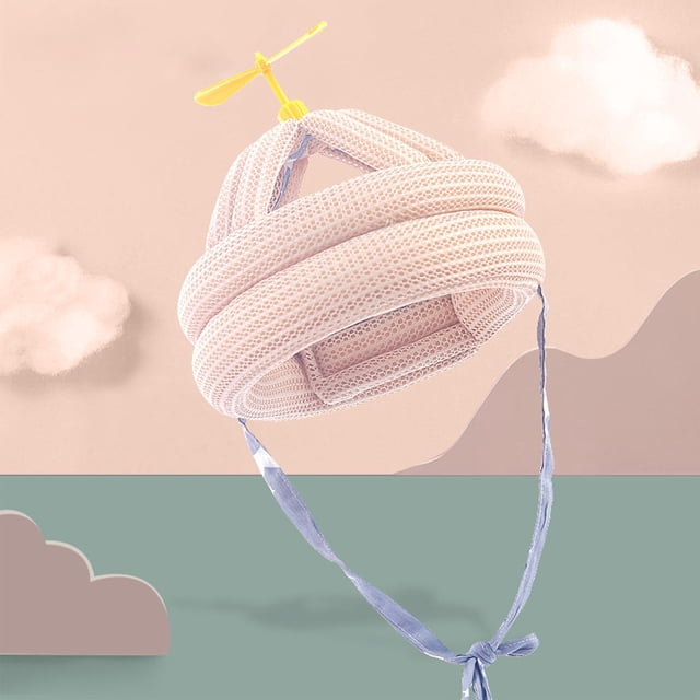 Sombrero de seguridad ajustable para bebés Cojín para la cabeza transpirable para la cabeza a caminar beige Hugo cojín de sombrero de niño