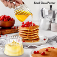 thumbnail image 2 of Glass Pitcher, Wave Shaped Glass Creamer Pitcher, Glass Tea Pitcher, 2 of 6