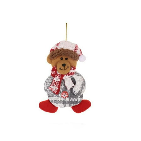 

Christmas Bell Small Pendant Santa Claus Snowman Deer Small Cloth Decorations Christmas Tree Pendant