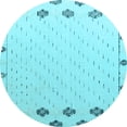 thumbnail image 1 of Ahgly Company Indoor Round Solid Light Blue Modern Area Rugs, 4' Round, 1 of 4