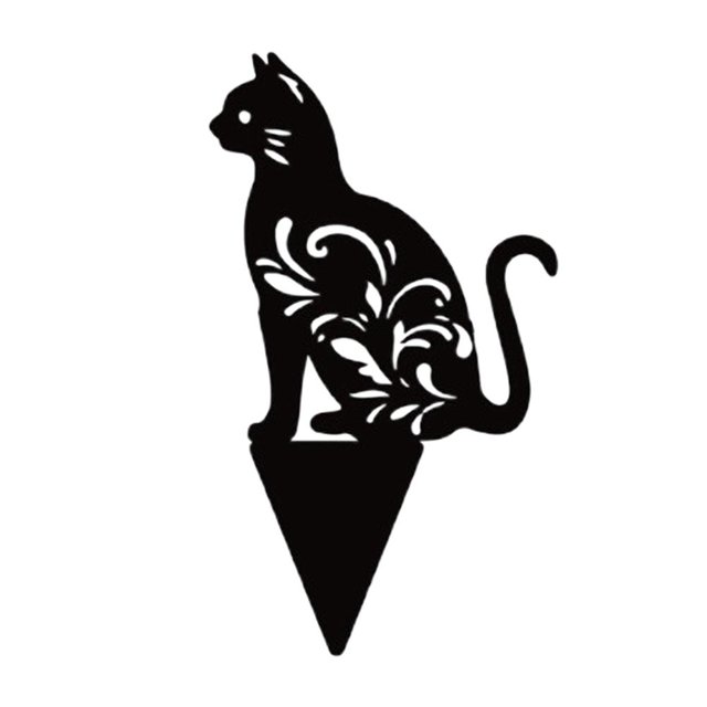 Silueta De Animales De Estaca De Gato De Jardín Para Decoración De Césped De Jardín Guardurnaity HA045095-04