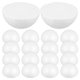 thumbnail image 1 of 30 piezas de medias esferas para arreglos florales infantiles, accesorios para manualidades, material para decoración navideña, accesorios para pintar, regalos (blanco), 1 of 8