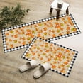 thumbnail image 5 of Fall Maple Leaf 2 Pieces Non-Slip Kitchen Mat Set Thanksgiving Farmhouse Wood Black Plaid Soft Door Mat with Rubber Backing,Dirtproof Rugs for Entrance Doorway 23.6x35.4in+23.6x70.9in, 5 of 9