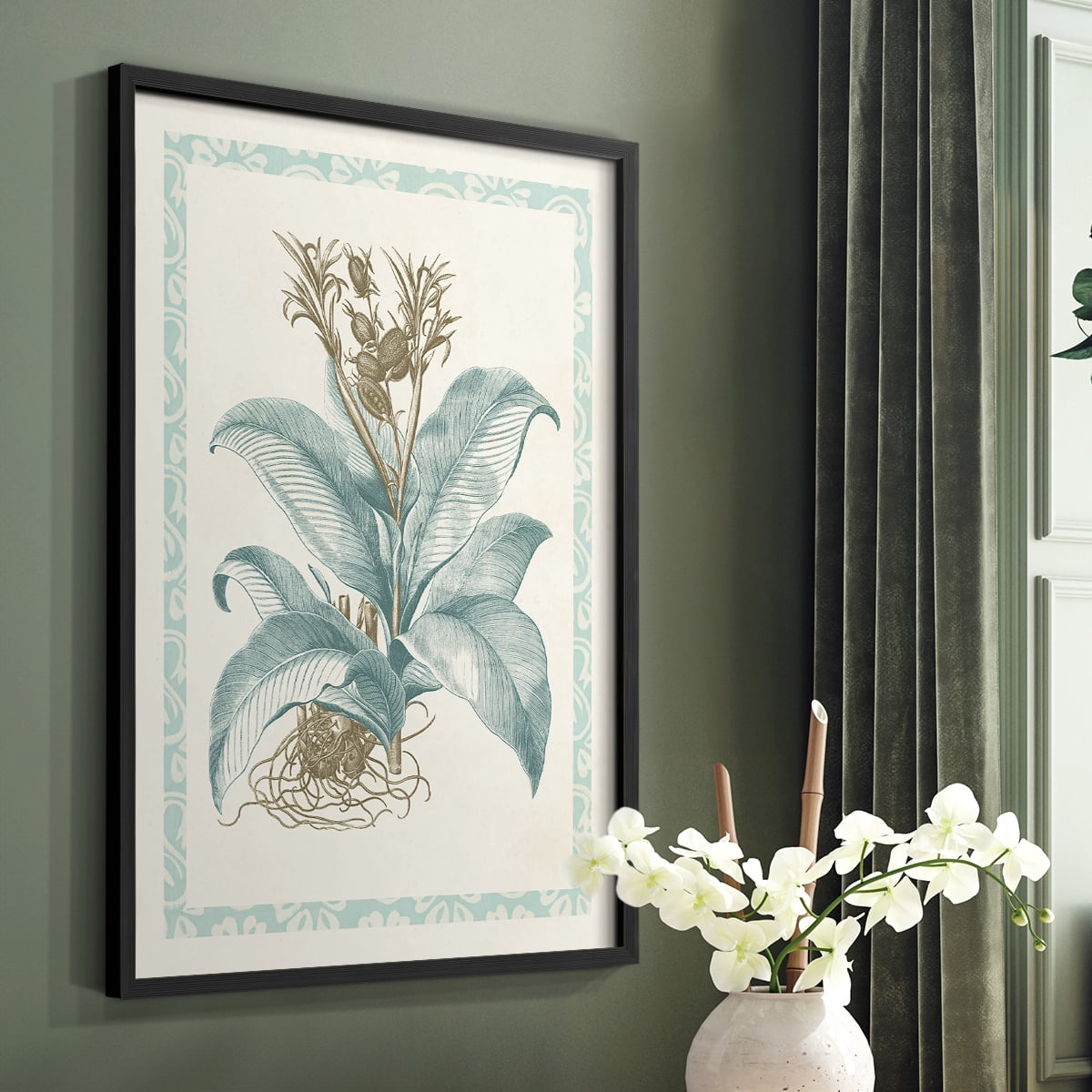 Willow Blue Besler III Framed Print - Solid Wood in Single Picture Frame Solid Wood 2 Framed Print