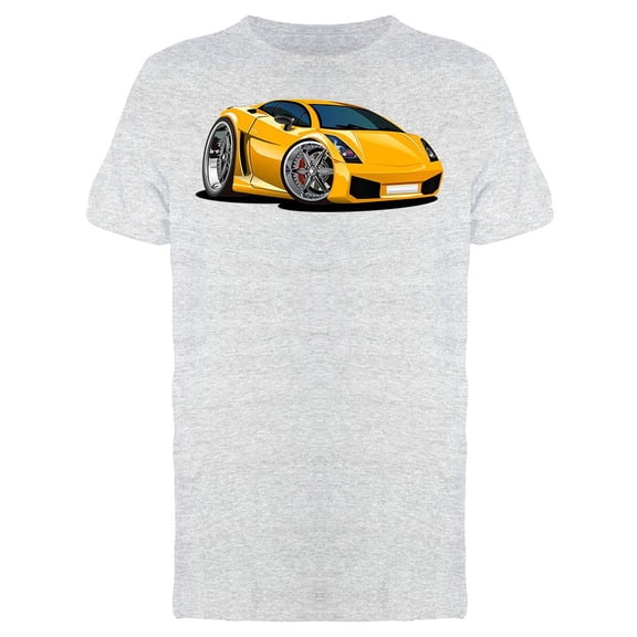 Yellow Modern Car T-Shirt Men -Image by Shutterstock, Male Medium