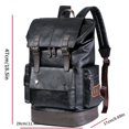 thumbnail image 5 of Men's Large Capacity Travel Backpack Fashion Leather Laptop Backpack Schoolbag, 5 of 5