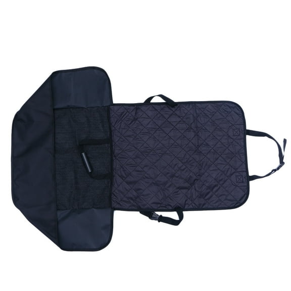 Raindrops Dog Front Seat Cover 1Set Black Oxford Cloth Pet Car Cushion with Non-Slip Feature 40In