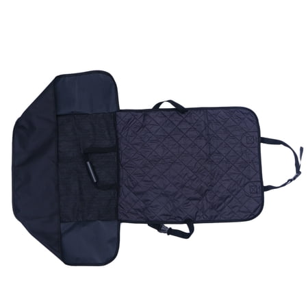 HONMEET Waterproof Black Pet Car Cushion with Non Slip Oxford Fabric and Adjustable Straps