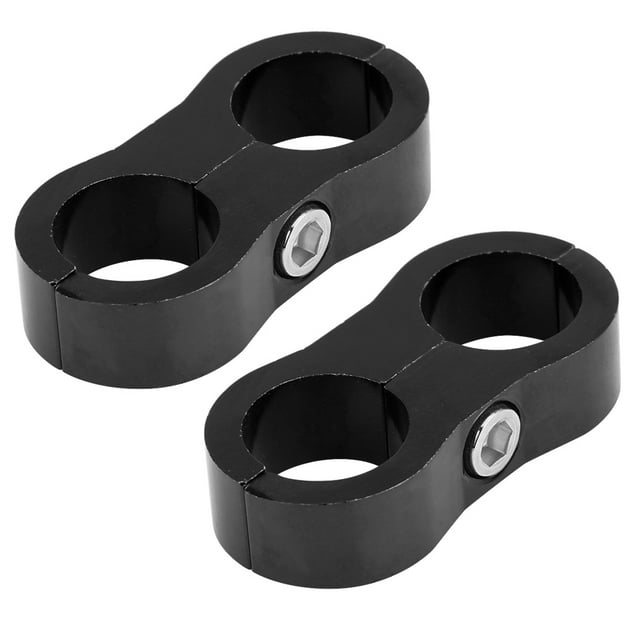 Abrazadera separadora de manguera de aleación de aluminio AN10, adaptador universal (negro)