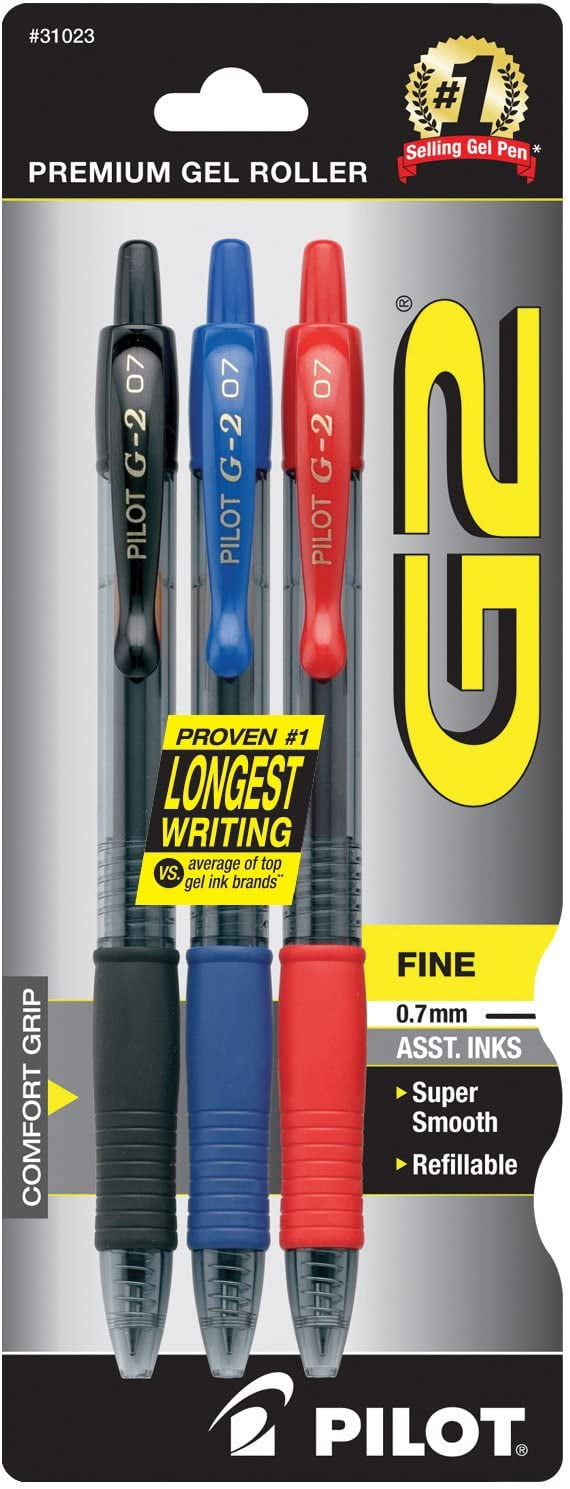 Pilot G2 Premium GEL Refills Red Ink Fine 0.7mm Point 2pk for sale