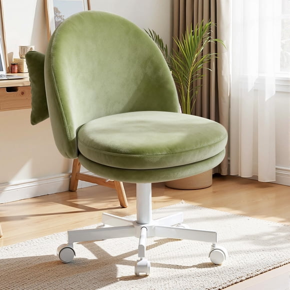 Silla de oficina GTPLAYER Velvet Tall con ruedas y almohada lumbar