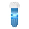thumbnail image 3 of Vestido de Manga Corta para las Mujeres, Vestido Casual de Cuello en V de Bolsillo de Impresión de Moda Sexy Hecho de Poliéster Ligero para el Verano, Vestido de Verano para las Mujeres, 3 of 5
