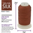 thumbnail image 4 of The Beadsmith Pure Silk Cord – Brown, Size E (0.325 mm), 200 Yards (600 ft), 1/2 oz Spool, 4 of 8