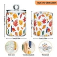 thumbnail image 5 of Yayeee 2 Pack Qtip Holder Bathroom Cotton Swab Canister with Lid Clear Dispenser Set, Blue Leaves, 5 of 6