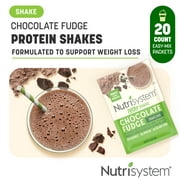 Nutrisystem® Chocolate Fudge, Protein & Probiotic Shake Mix: Support Your Weight Loss Plan with On-the-Go Shakes (20 Servings)
