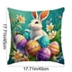 thumbnail image 3 of Uuiauoio Easter Bunny Pillow Cover 18 x 18inch Cute Rabbit Bunny Easter Decor Throw Pillow Case Cushion Cover Spring Season's Decorations for Home Sofa Bed, 3 of 7