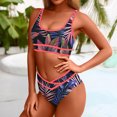thumbnail image 5 of Taqqpue Bikini Sets for Women Women's High Waisted Bikini Sets Sporty Two Piece Swimsuits Color Block Cheeky High Cut Bathing Suits Sleeveless Beach vacation clothes, 5 of 5