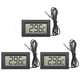 thumbnail image 1 of Digital LCD Thermometer -50°C - +110°C Temperature Monitor with 1M Probe for Fridge, Freezer, Fridge, 1 of 5