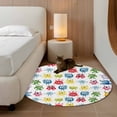 thumbnail image 2 of Round Rug 4Ft Washable Non-Slip, Colorful Monsters Circle Area Rugs for Living Room Bedroom, Abstract Cartoon Cute Artistic Funny Indoor Floor Mats Carpet Runner for Home Decor Aesthetic, 2 of 8