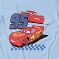 thumbnail image 3 of Disney Pixar Cars Lightning McQueen Vintage Racing Men's T Shirt (Light Blue, S-XXXL), 3 of 4
