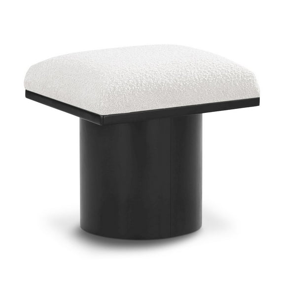 Meridian Furniture Pavilion Cream Boucle Fabric Bench/Stool