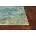 thumbnail image 2 of 3' x 5' Teal Abstract Waves Area Rug, 2 of 2