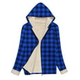 thumbnail image 7 of Miqool Women's Hooded Flannel Shirt Jacket Fleece Lined Full Zip Fall Winter Plaid Shacket, 7 of 7