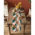 thumbnail image 5 of Table Runner Dresser Scarves 72 Inch Long, Mid Century Abstract Geometric Art Linen Dining Table Runners Botanical Leaves Stripes Arches Tabletop Scarf for Wedding Holiday Party Kitchen, 5 of 7
