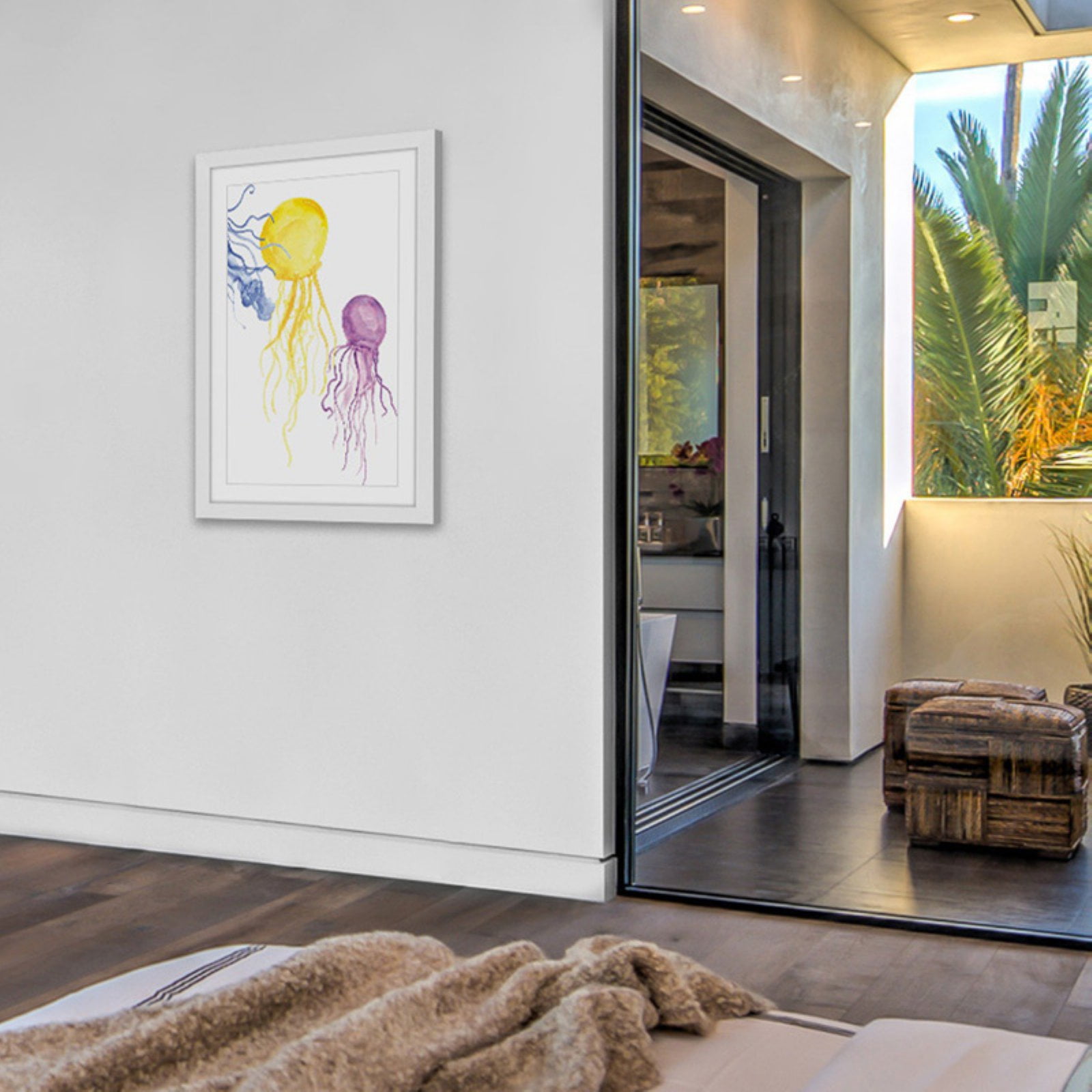 Marmont Hill "Jellyfish 2" by Diana Alcala Framed Painting Print