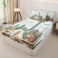 thumbnail image 2 of catabedysis Outdoor Camping Adventure Zipper Twin Comforter Sets with Fitted Sheet and 2 Pillowcases,Personalized Initial Letter J Zipper Bedding Set For Boys Men,Polkadot Reversible,4-Piece, 2 of 7