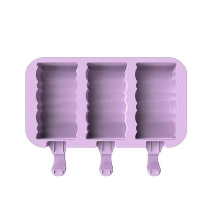

Silicone Ice Lolly Maker Household Baking Cake Mold 3 Cavities Popsicle Mold for DIY Ice Cream Tool