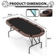 thumbnail image 5 of QinaQin Mesa de póker ovalada de 71 pulgadas para 8 jugadores, plegable con portavasos, barandal acolchado y patas colapsables, ideal para Texas Holdem o blackjack, 5 of 8