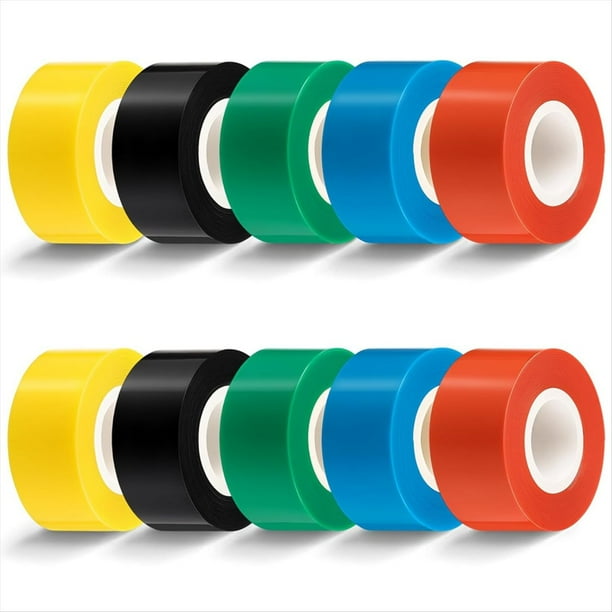 10 Rollos de Cinta Aislante de Silicona Autoadhesiva de Alta Resistencia, 2,54 cm X , Impermeable, para Mangueras, Equipos de Gimnasio y Automoción.