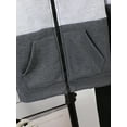 thumbnail image 6 of Mikrdoo 14-15 Years Big Boys Kid Boys Outfits Pants Set Color Block Long Sleeve Fall Winter Zip-up Hooded Jogges Set 2Pcs Fleece Clothing From 7Y-15Y, 6 of 9