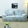 thumbnail image 3 of PiccoCasa 4 Seater Sofa Slipcover Spandex Floral Print Couch Cover, X-Large Sky Blue, 3 of 8