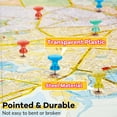 thumbnail image 4 of 60 Pieces Giant Push Pins Big Thumb Tacks Large Tacks Jumbo Pins Steel Point 1 Inch Plastic Heads Pins Marking Pins for Cork Board (Red, Yellow, Blue, Green, Transparent), 4 of 5